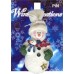Holiday Hat & Scarf Snowman Pins * Great Stocking Stuffer! *White Scarf W/g&w Striped Hat 106428-3